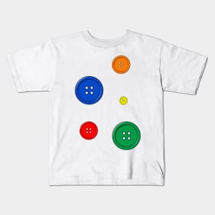 scattered buttons Kids T-Shirt